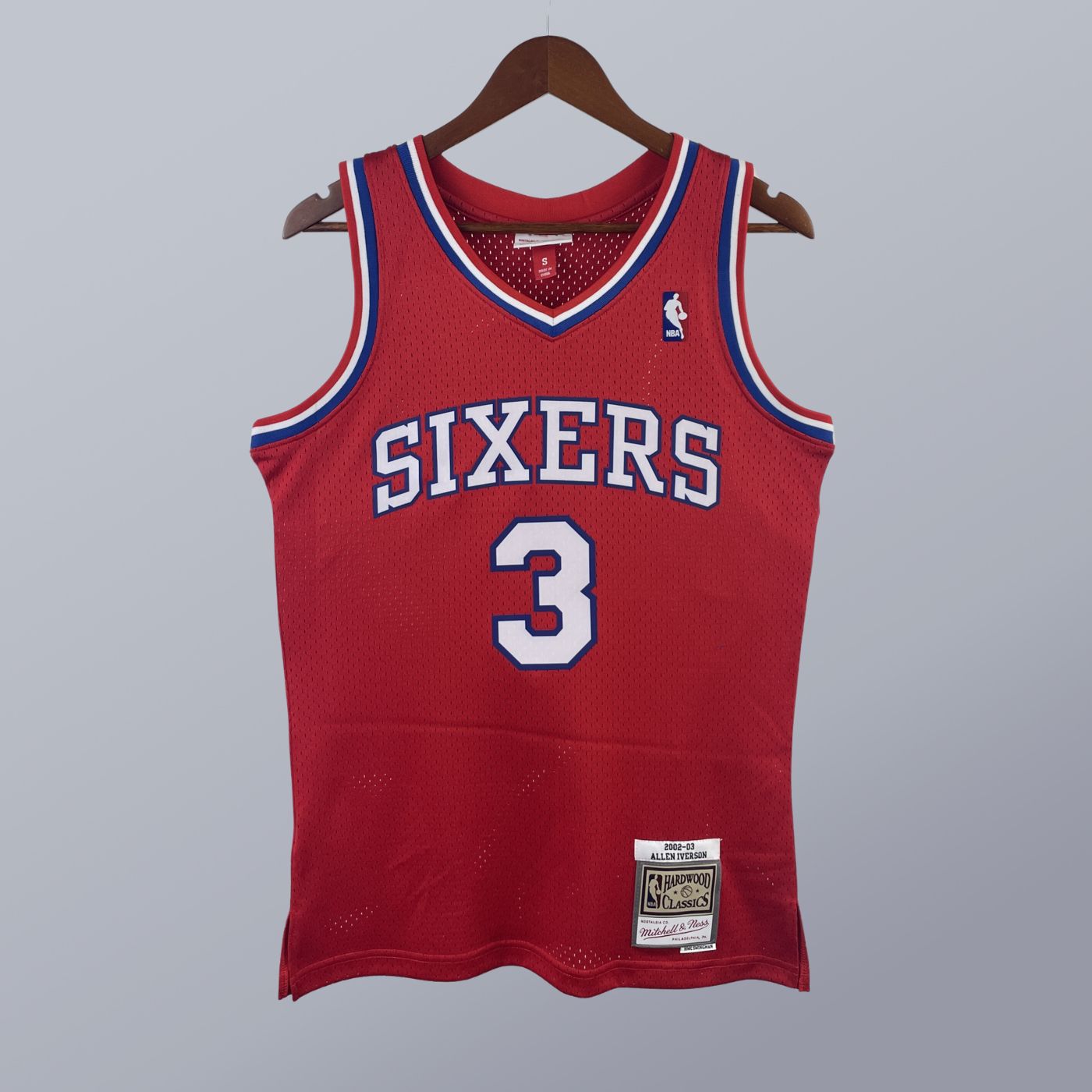 Allen Iverson - Seven Sixers Jersey - Hardwood Classics 2002/03 Swingman Roja