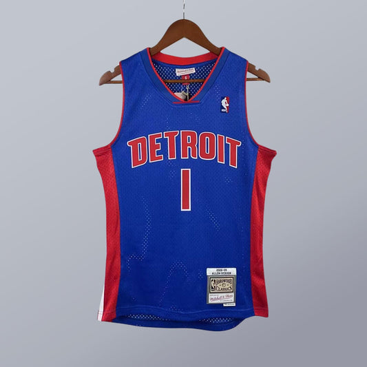 Allen Iverson - Pistons Jersey - Hardwood Classics 2008/09 Swingman Azul