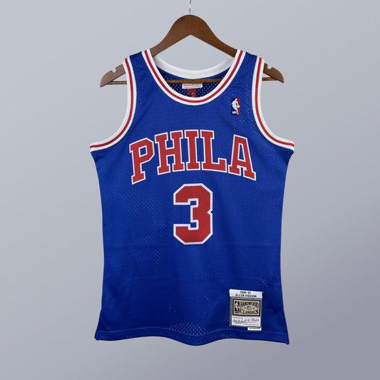 Allen Iverson - Seven Sixers Jersey - Hardwood Classics 1996/97 Swingman Azul
