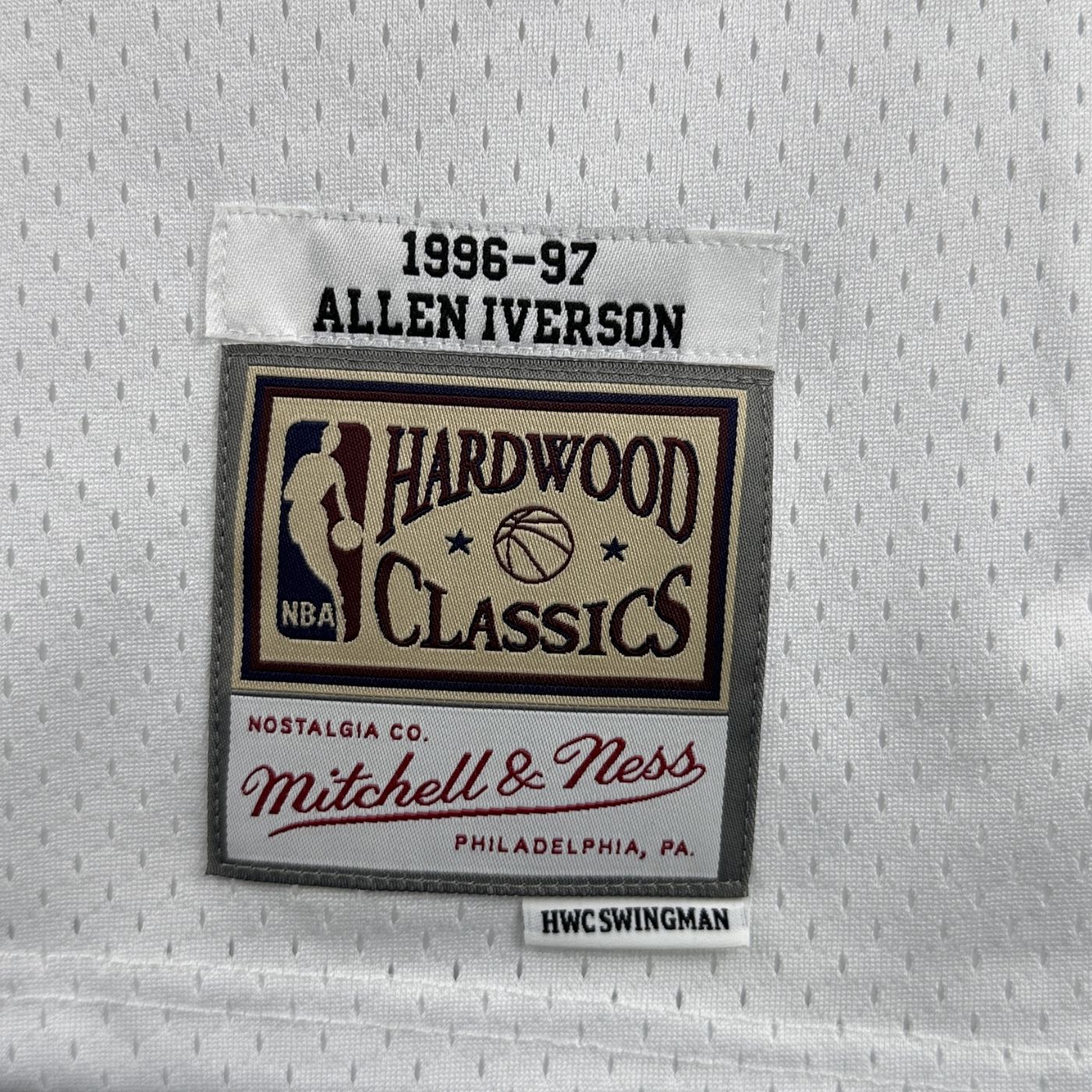 Allen Iverson - Seven Sixers Jersey - Hardwood Classics 1996/97 Swingman Blanca