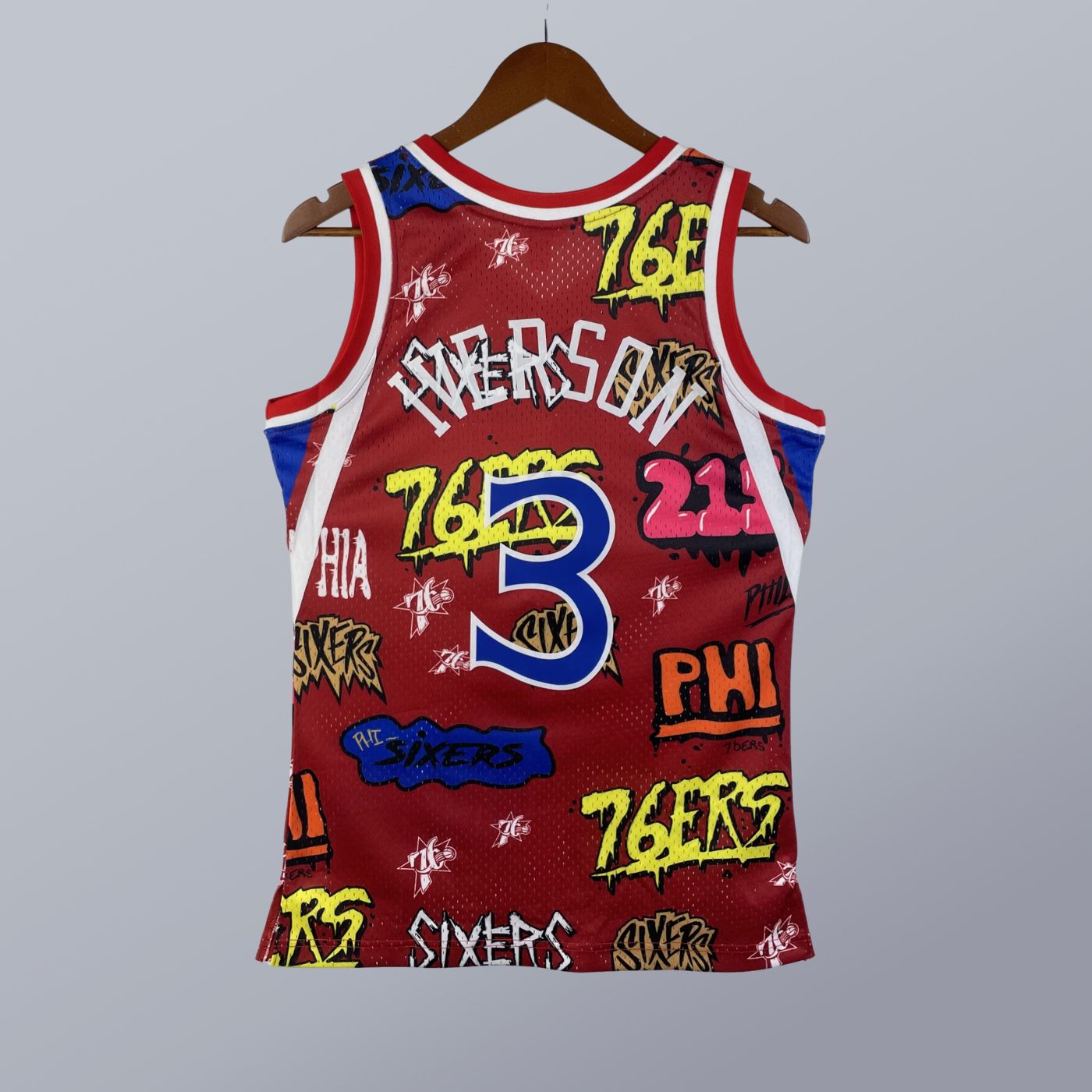Allen Iverson - Seven Sixers Jersey - Hardwood Classics 1996/97 Swingman Slap Stickers