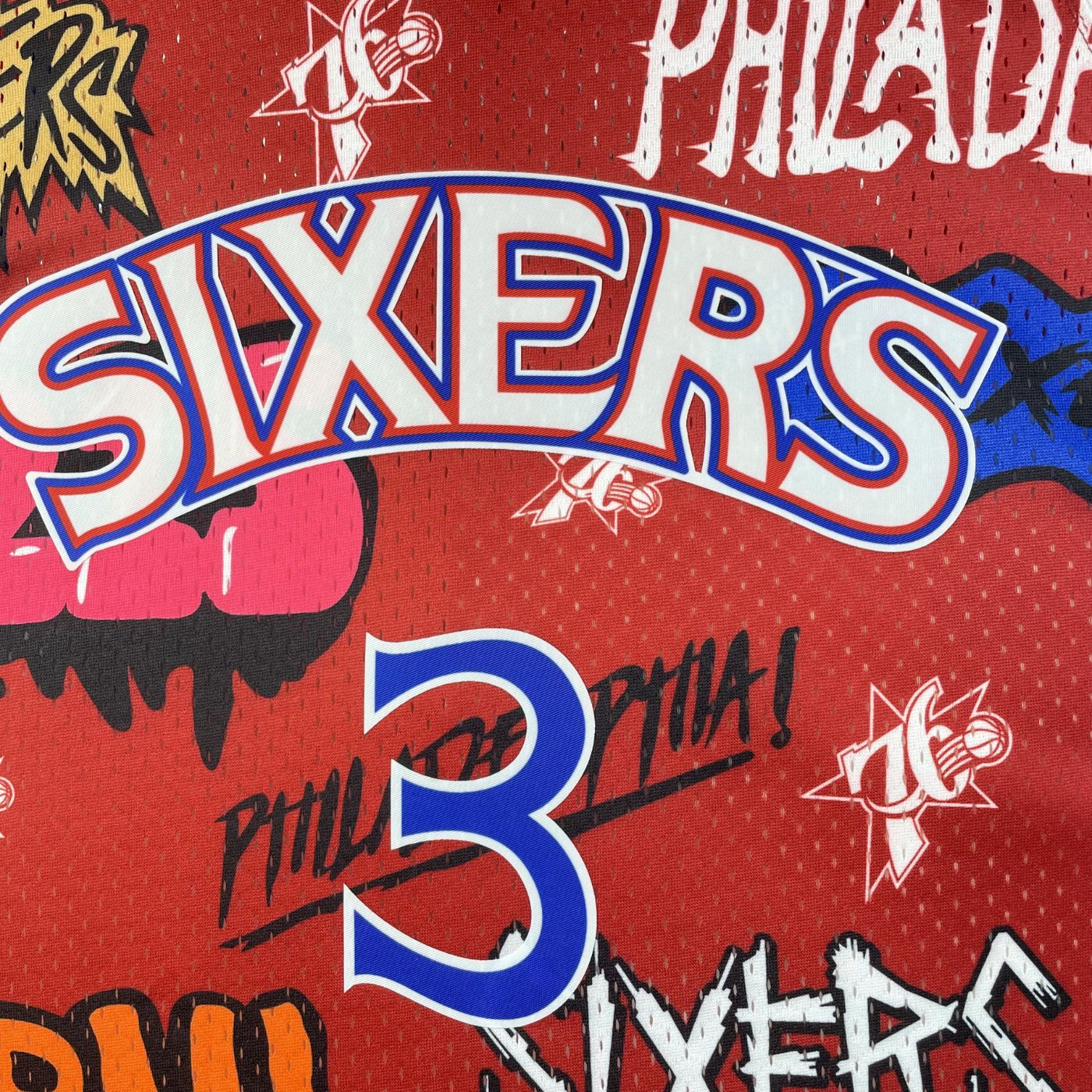 Allen Iverson - Seven Sixers Jersey - Hardwood Classics 1996/97 Swingman Slap Stickers