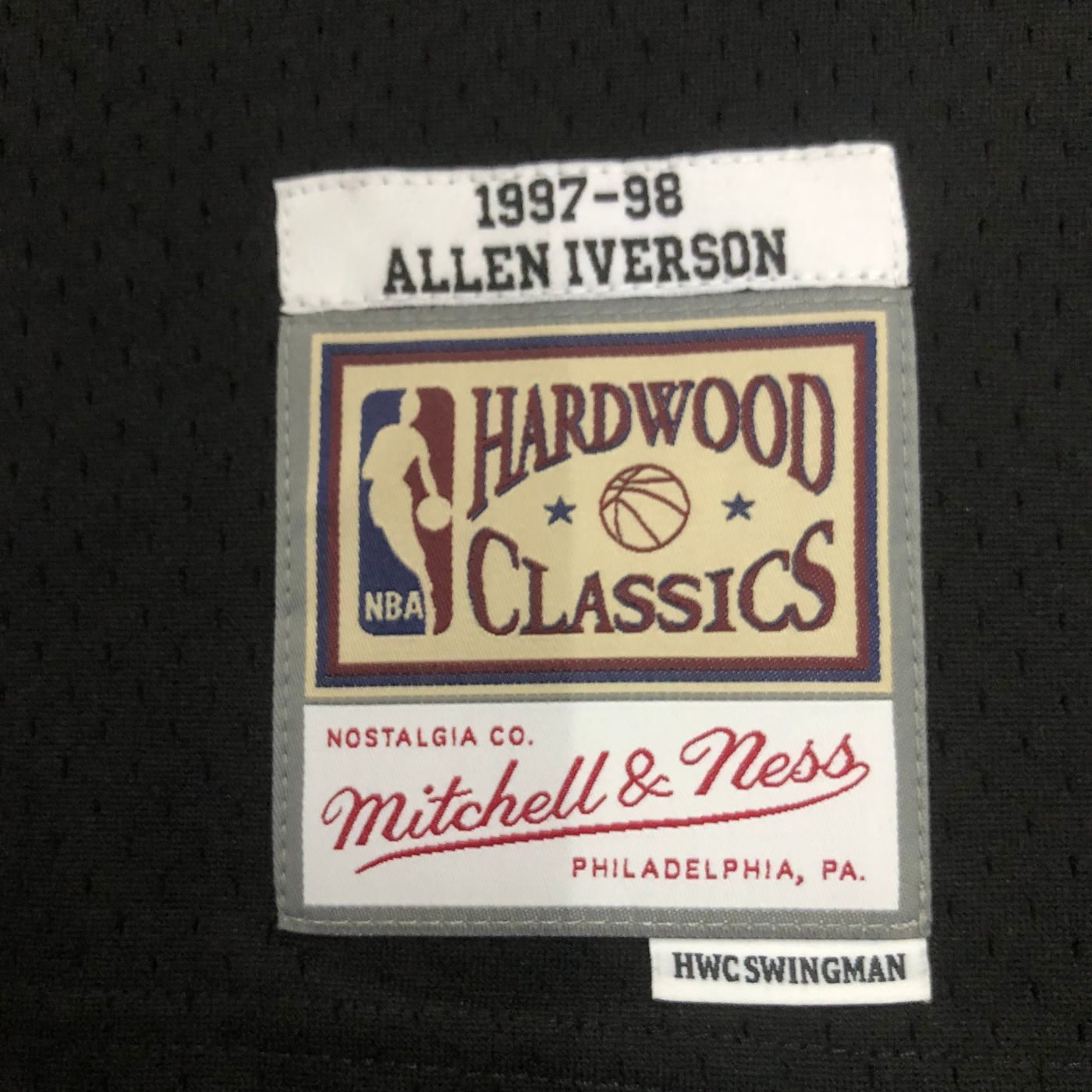 Allen Iverson - Seven Sixers Jersey - Hardwood Classics 1997/98 Swingman Negra