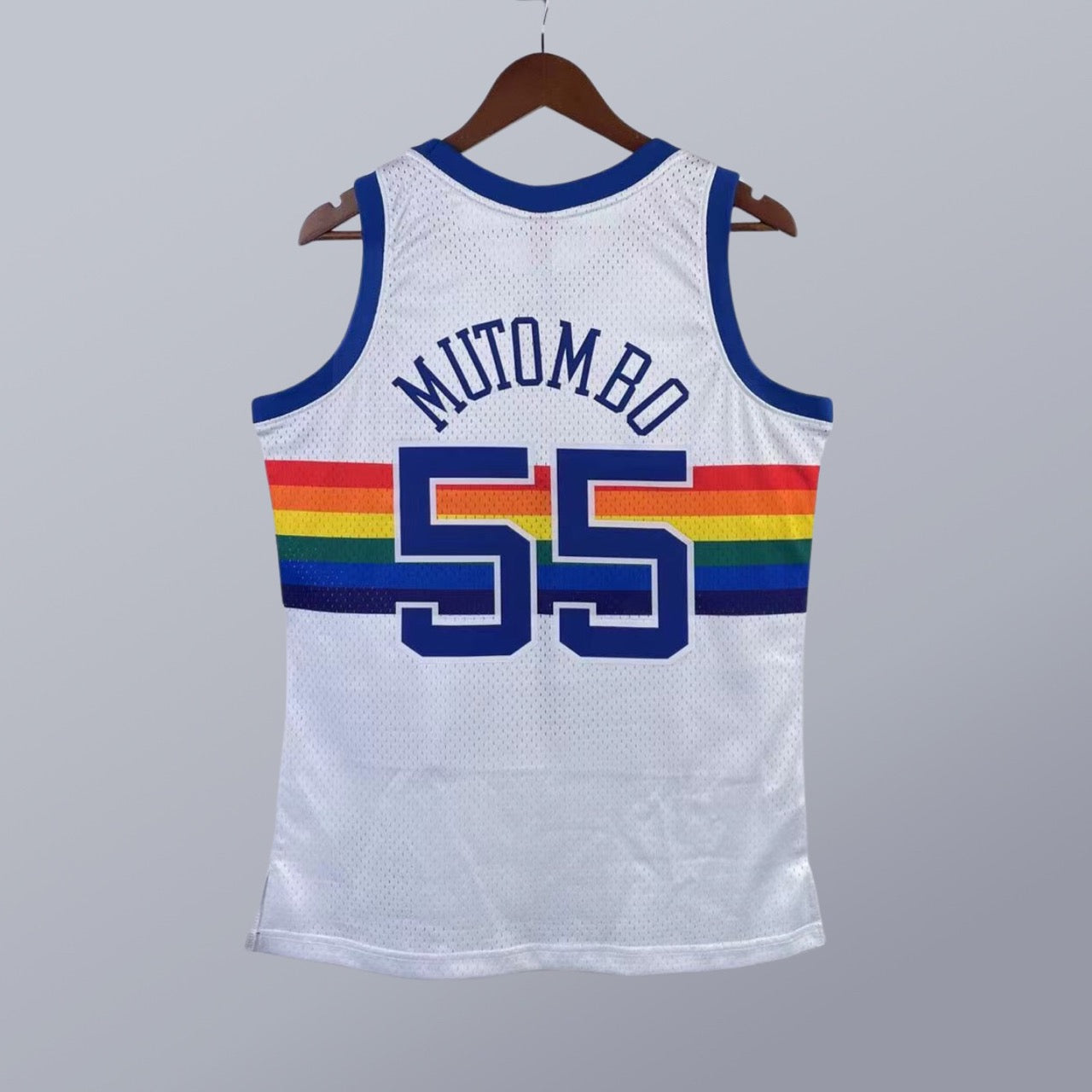Dikembe Mutombo - Nuggets Jersey - Hardwood Classics 1991/92 Swingman Blanca