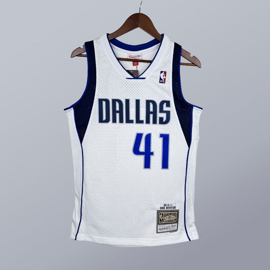 Dirk Nowitzki – Mavs Jersey – Hardwood Classics 2010/11 Swingman Blanca