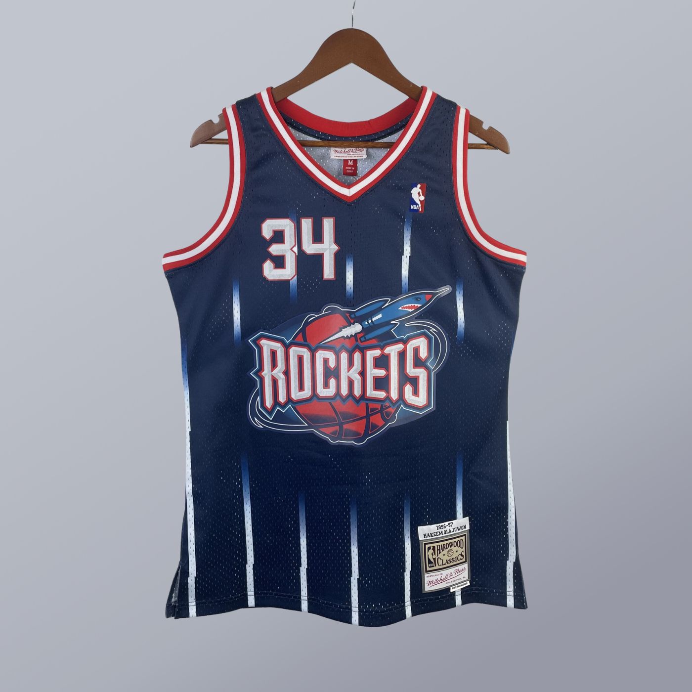 Hakeem Olajuwon - Rockets Jersey - Hardwood Classics 1996/97 Swingman Azul