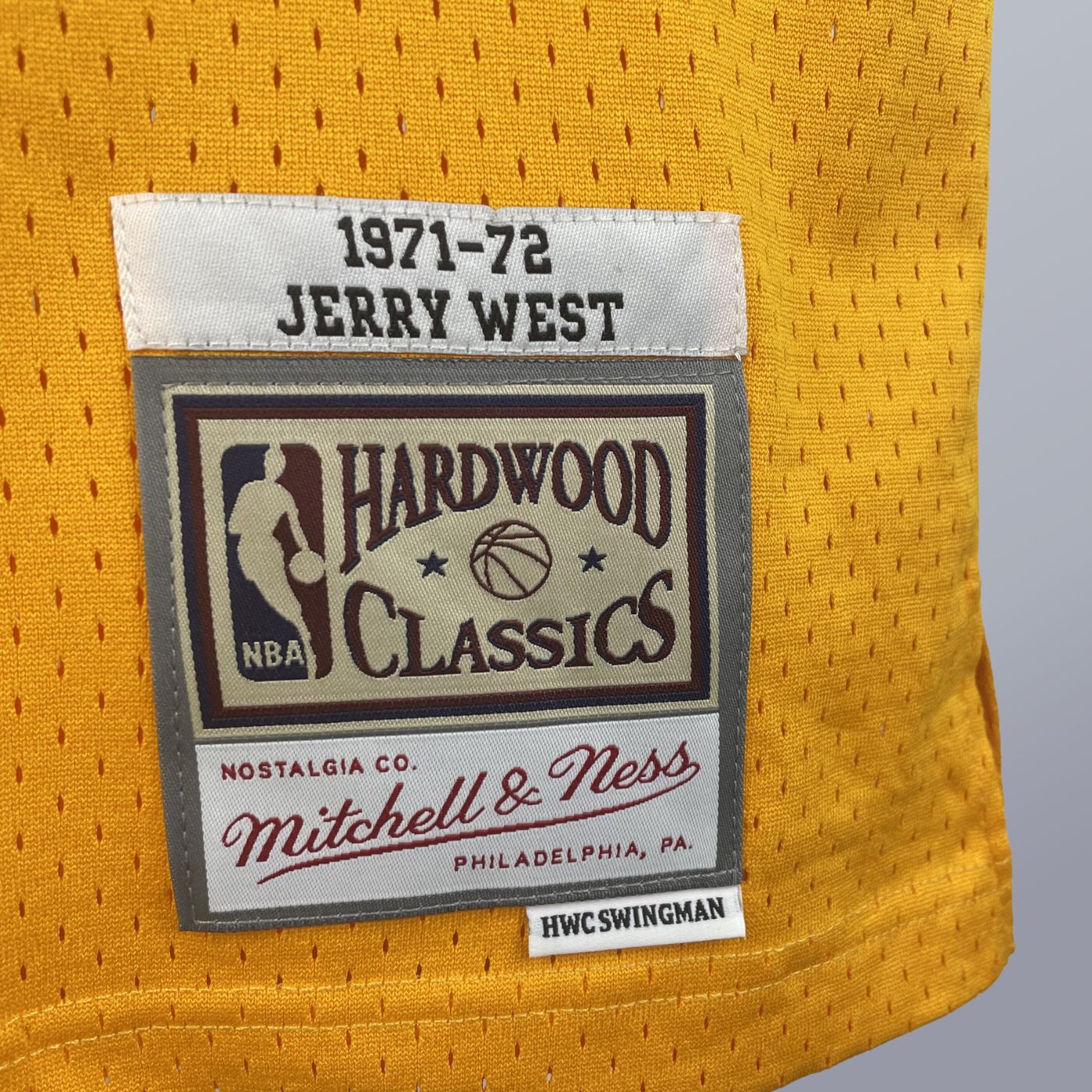 Jerry West - Lakers Jersey - Hardwood Classics 1971/72 Swingman Amarilla