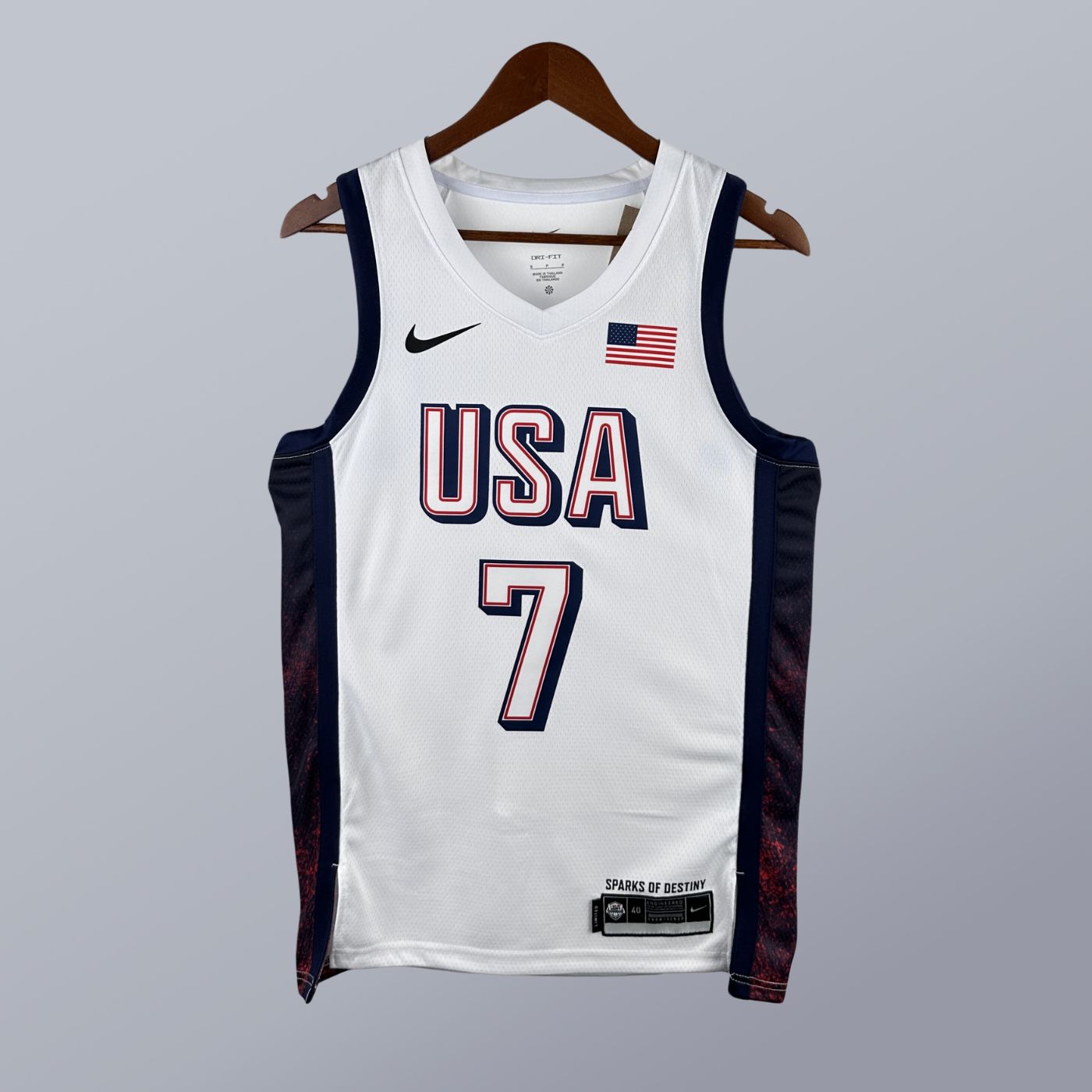 Kevin Durant - USA Basketball Jersey - 2024 Edition Blanca