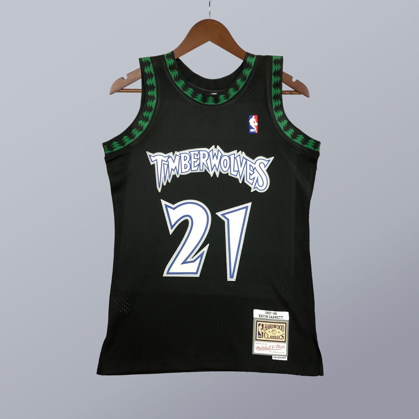 Kevin Garnett - Timberwolves Jersey - Hardwood Classics 1997/98 Swingman Negra