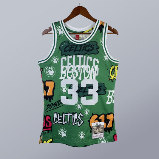 Larry Bird - Celtics Jersey - Hardwood Classics 1985/86 Swingman Slap Stickers