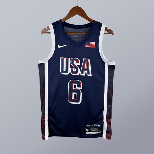 LeBron James - USA Basketball Jersey - 2024 Edition Azul