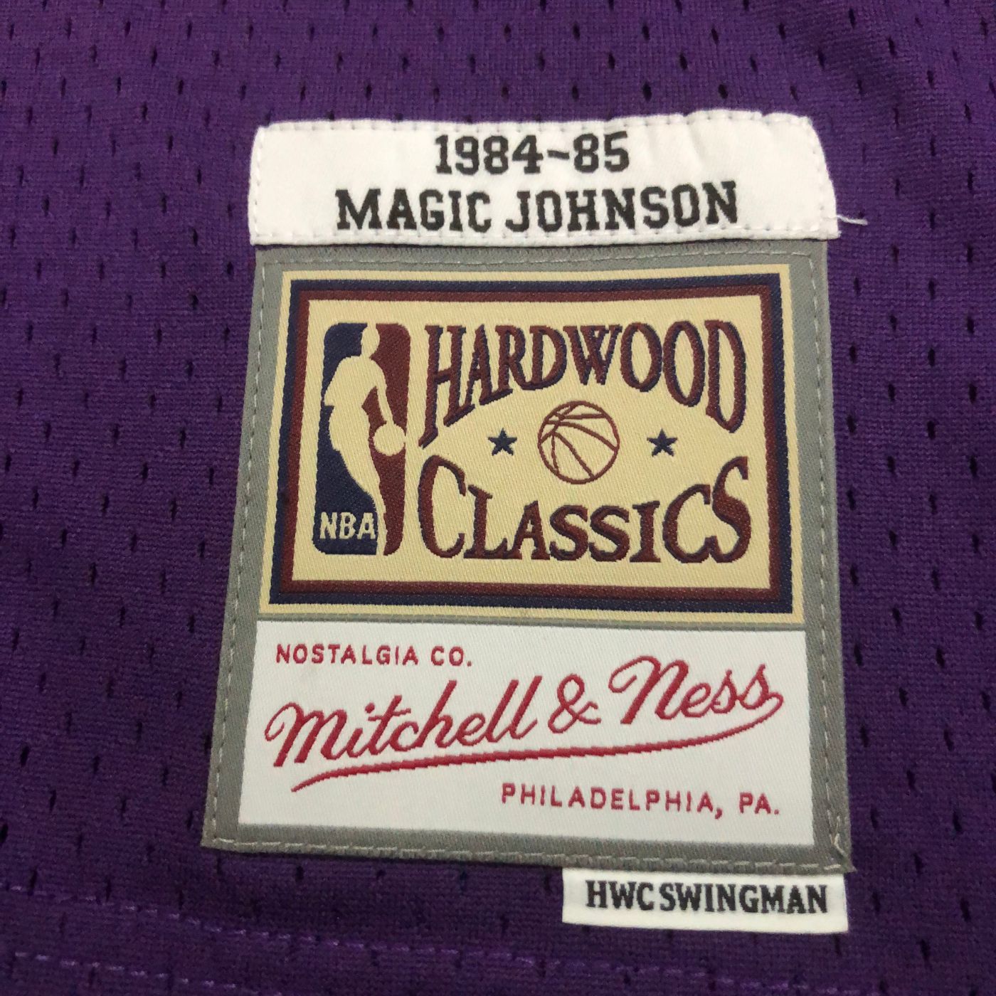 Magic Johnson - Lakers Jersey - Hardwood Classics 1984/85 Swingman Morada