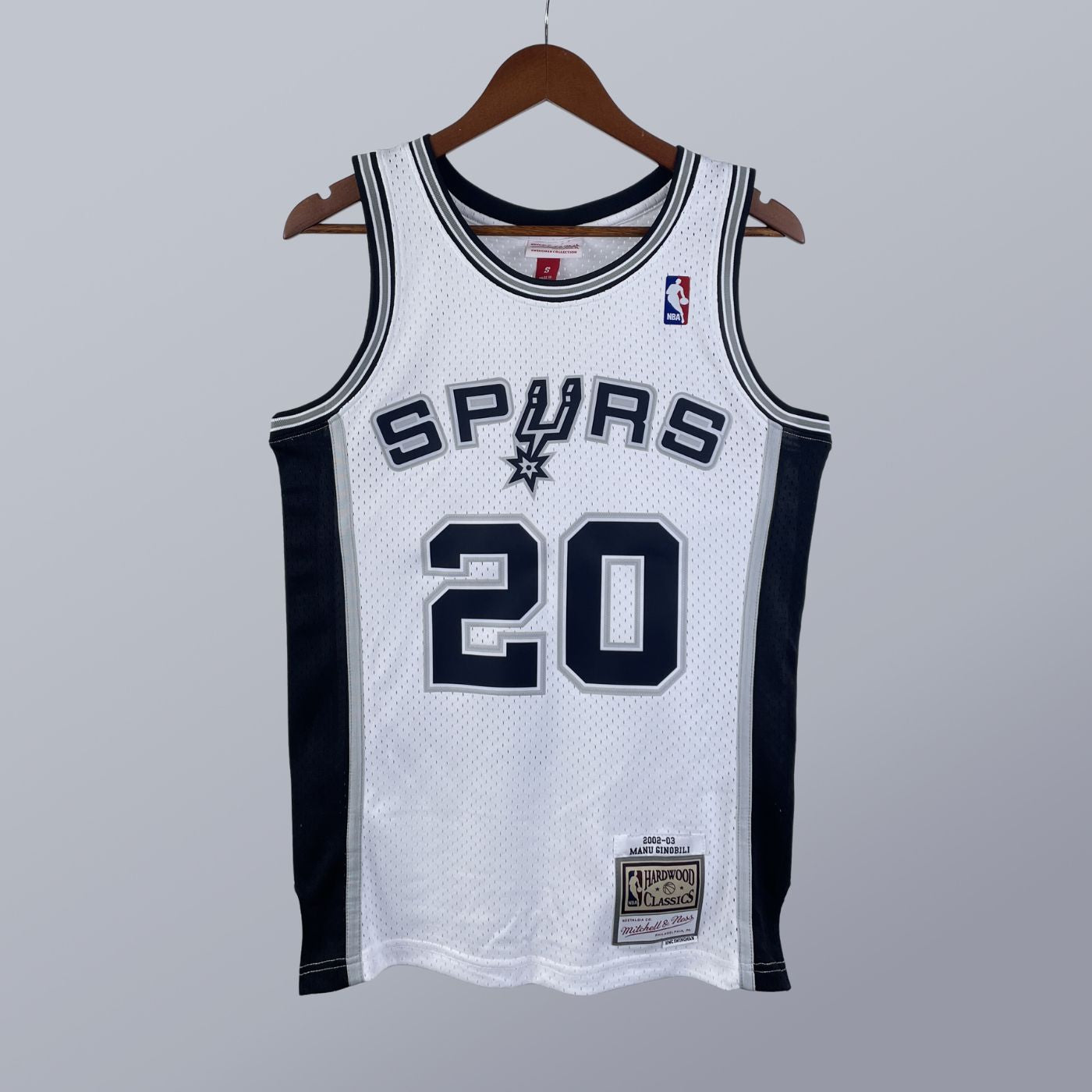 Manu Ginóbili - Spurs Jersey - Hardwood Classics 2002/03 Swingman Blanca