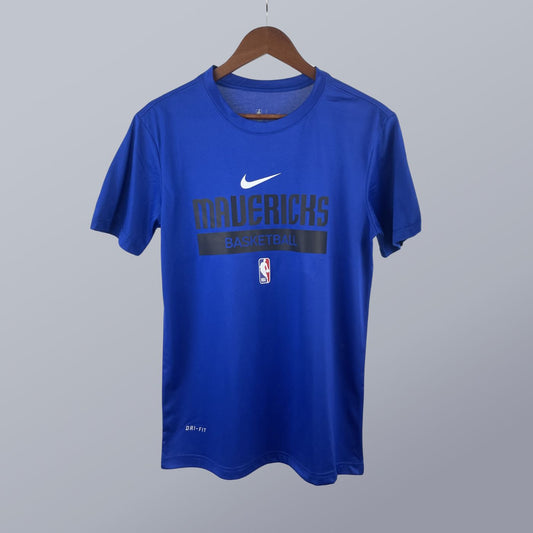 Manga Corta Pre-game Style - Mavs Jersey - Azul