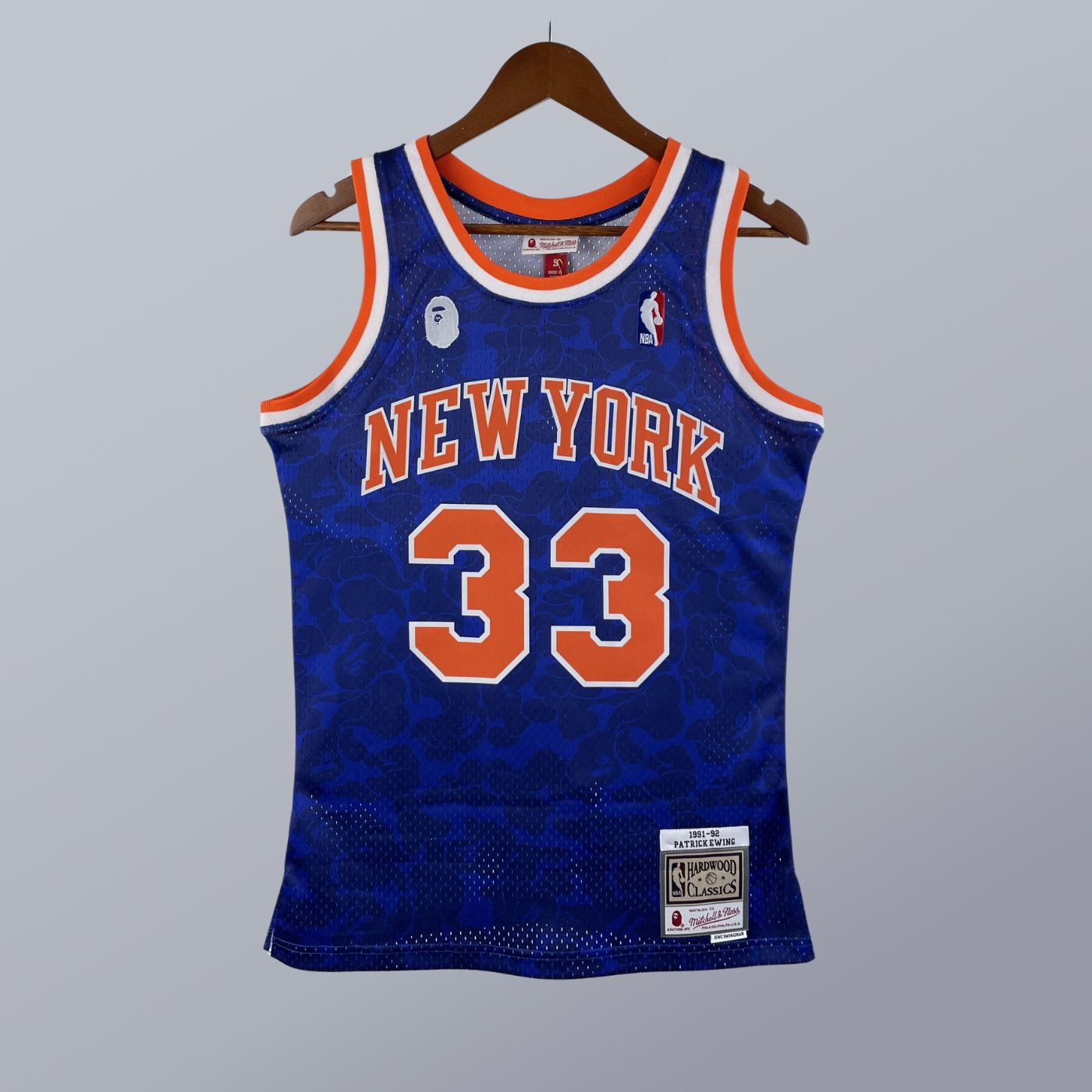 Patrick Ewing - Knicks Jersey - BAPE x Hardwood Classics 1991/92 Swingman Azul