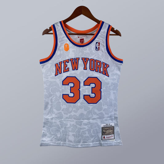 Patrick Ewing - Knicks Jersey - BAPE x Hardwood Classics 1991/92 Swingman Blanca