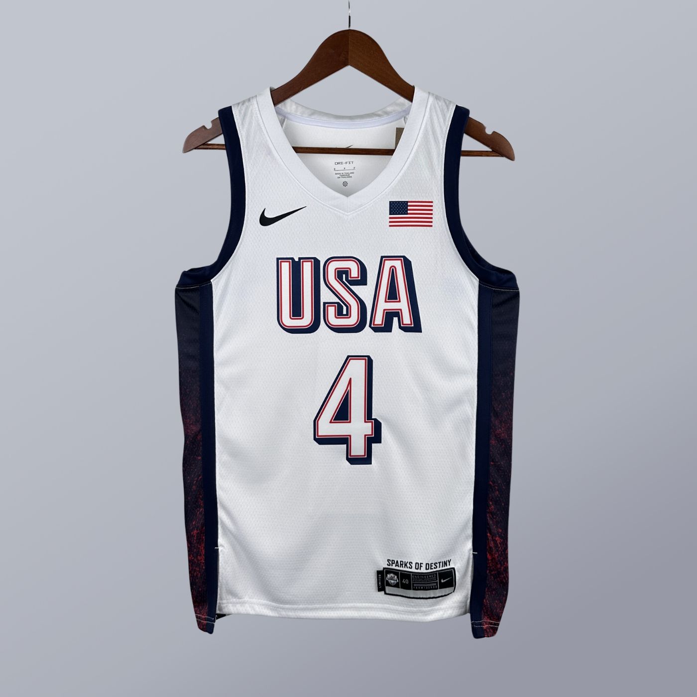 Stephen Curry - USA Basketball Jersey - 2024 Edition Blanca