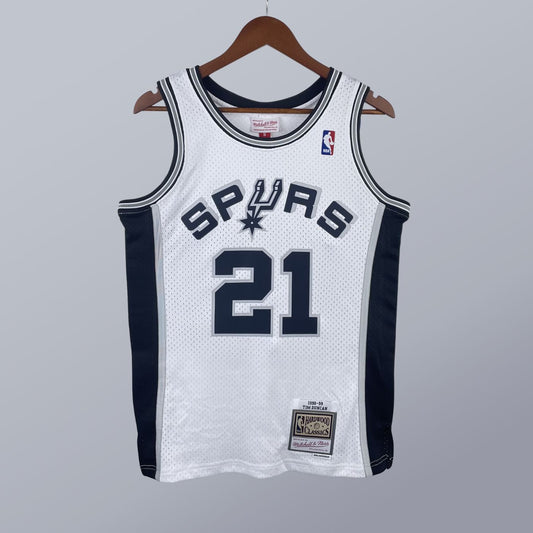 Tim Duncan - Spurs Jersey - Hardwood Classics 1998/99 Swingman Blanca