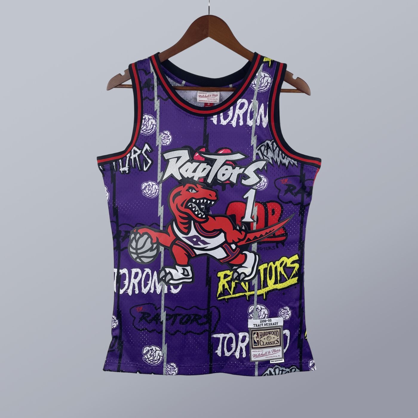 Tracy McGrady - Raptors Jersey - Hardwood Classics 1999/00 Swingman Slap Stickers