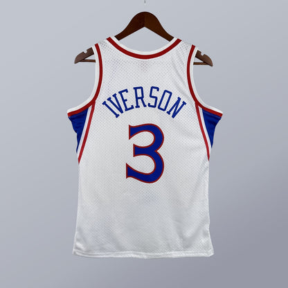Allen Iverson - Seven Sixers Jersey - Hardwood Classics 1996/97 Swingman Blanca