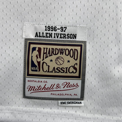 Allen Iverson - Seven Sixers Jersey - Hardwood Classics 1996/97 Swingman Blanca