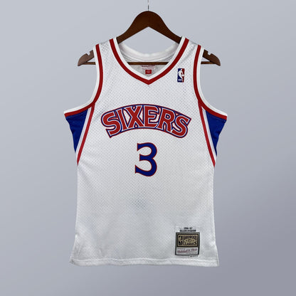 Allen Iverson - Seven Sixers Jersey - Hardwood Classics 1996/97 Swingman Blanca