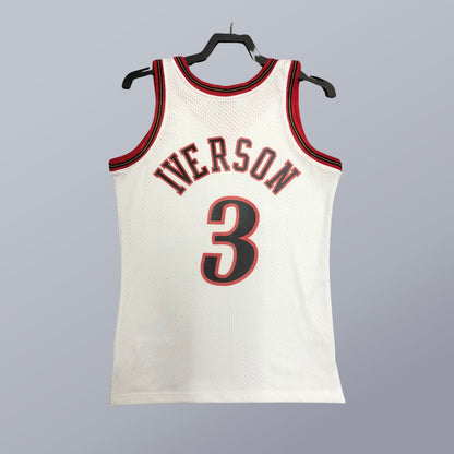 Allen Iverson - Seven Sixers Jersey - Hardwood Classics 1997/98 Swingman Blanca