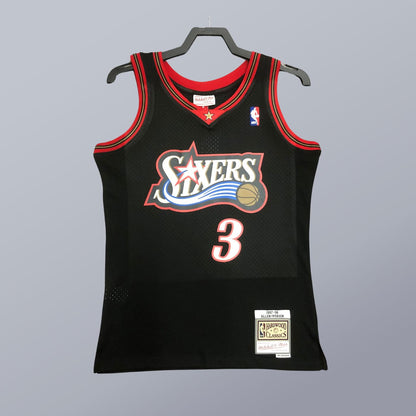Allen Iverson - Seven Sixers Jersey - Hardwood Classics 1997/98 Swingman Negra