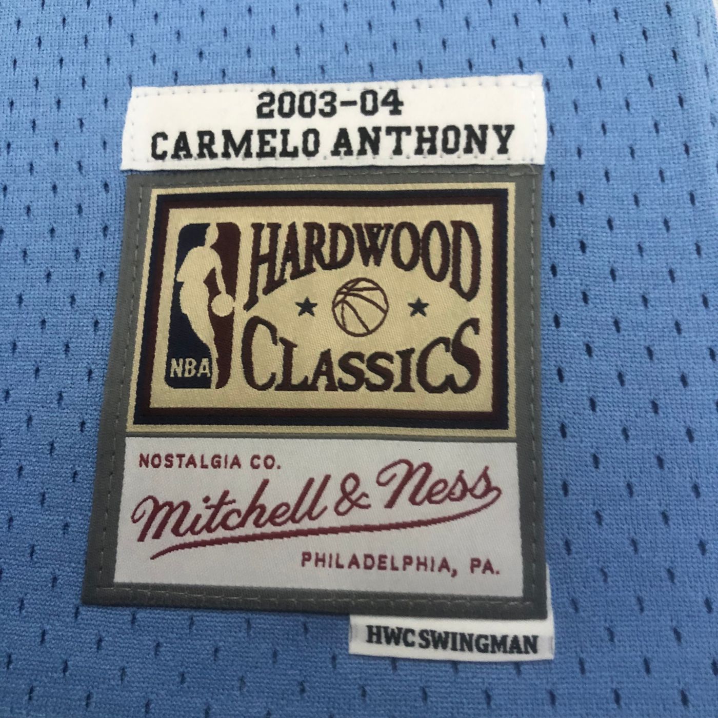 Carmelo Anthony - Nuggets Jersey - Hardwood Classics 2003/04 Swingman Celeste
