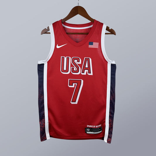 Kevin Durant - USA Basketball Jersey - 2024 Edition Roja
