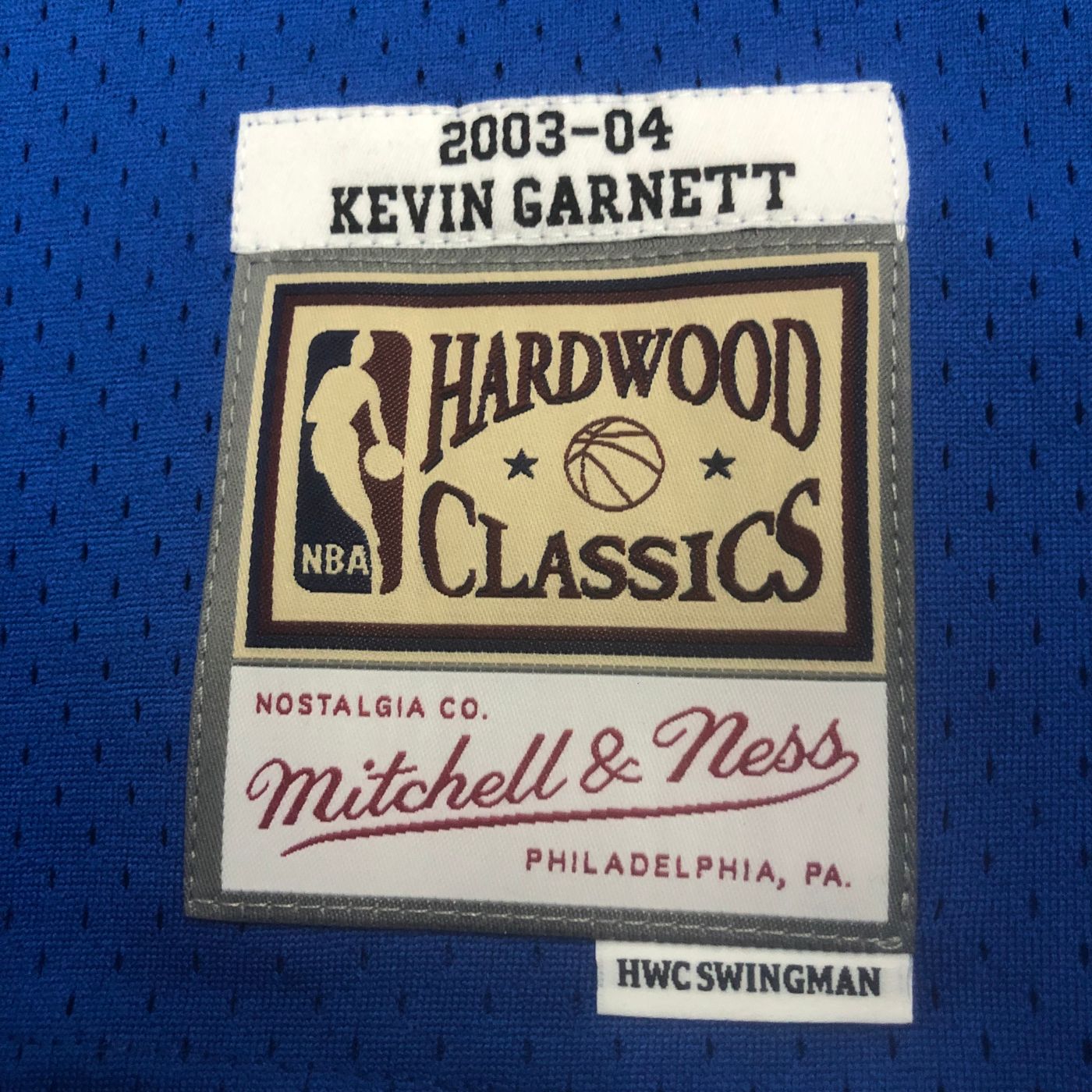Kevin Garnett - Timberwolves Jersey - Hardwood Classics 2003/04 Swingman Azul