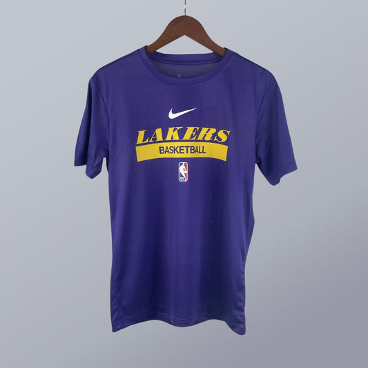 Manga Corta Pre-game Style – Lakers Jersey – Morado