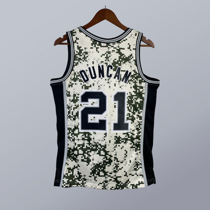Tim Duncan - Spurs Jersey - Hardwood Classics 2013/14 Swingman Pixel Cream