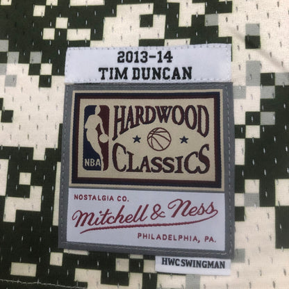 Tim Duncan - Spurs Jersey - Hardwood Classics 2013/14 Swingman Pixel Cream