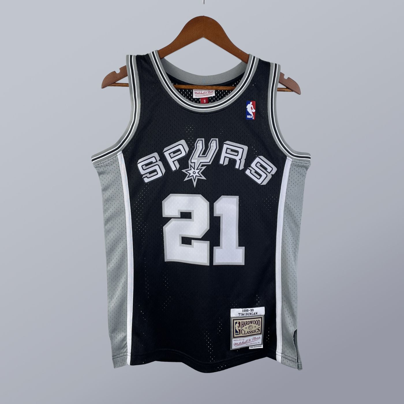 Tim Duncan - Spurs Jersey - Hardwood Classics 1998/99 Swingman Negra